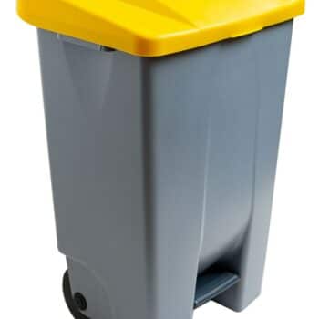 Cubo de basura con pedal 30 Litros adhesivo. Tapa Azul - Respira de compres  al Ripollès