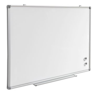 Pizarra blanca magnética con marco en aluminio (60 x 90 cm)
